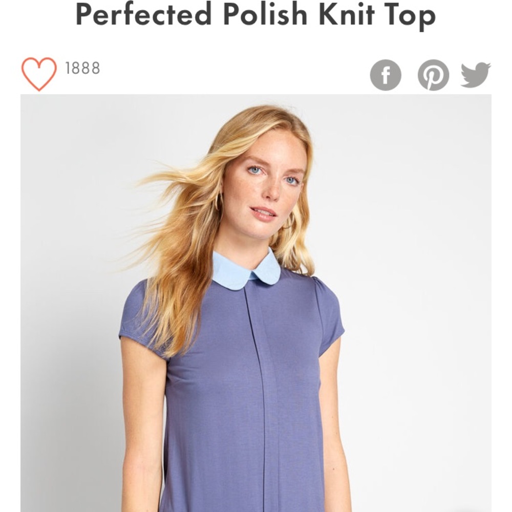 Modcloth Perfected Polish Knit Top.  NWT